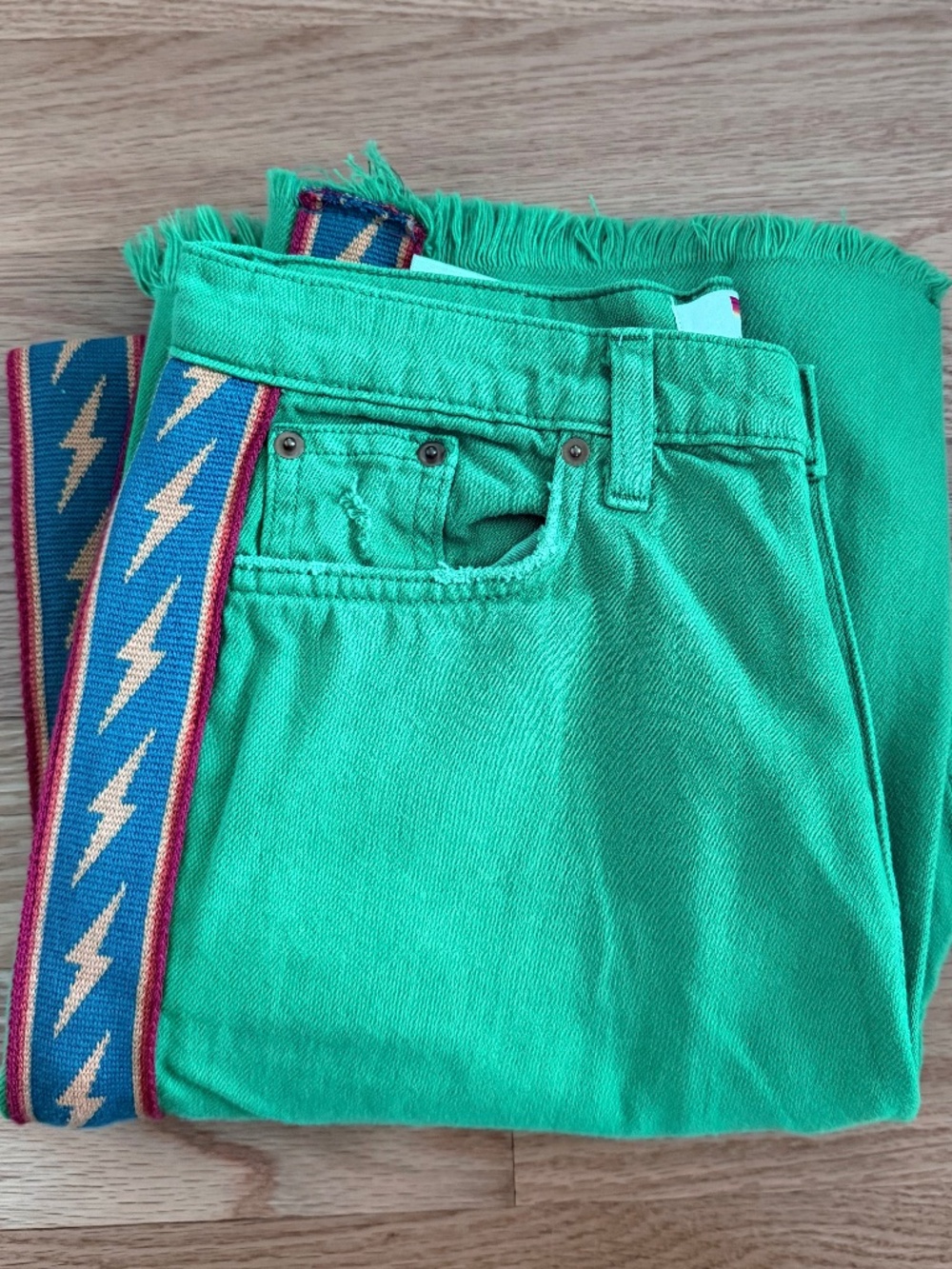 Aviator Nation NWT Bolt Stripe Hi Rise Wide-Leg Gypsy Jean (29) - Picture 13 of 16